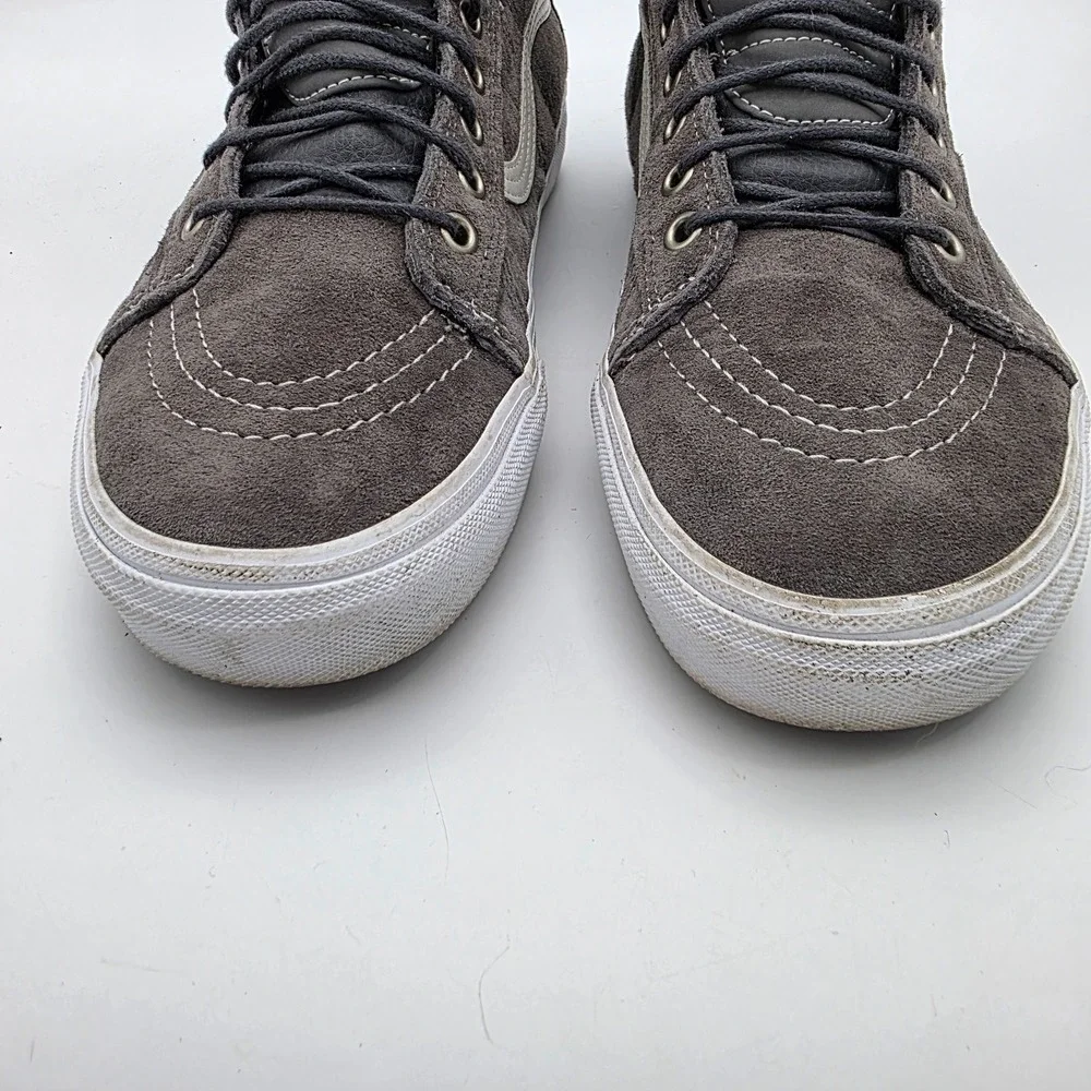Vans Sk8-Hi MTE Mens Boots 9 Womens 10.5 Gray Sherpa Lined Scotchgard  721424